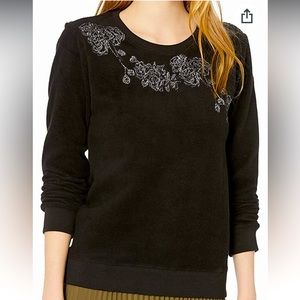 NWT Lucky Brand Floral Fleece Pullover